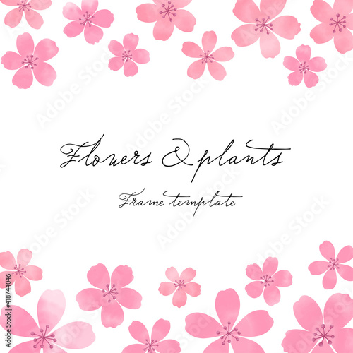 Flowers and plants Frame template