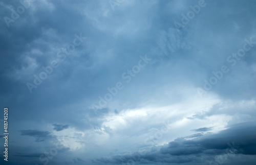 blue sky background with tiny clouds