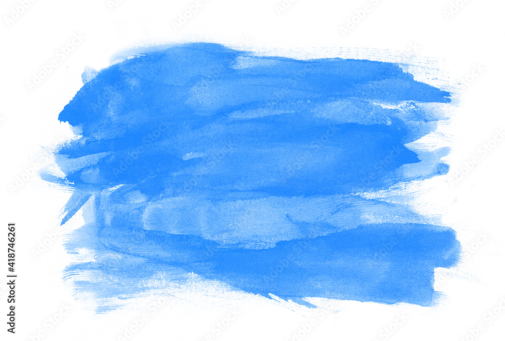 hand drawn blue watercolor paint background. hand drawn blue watercolor paint background.