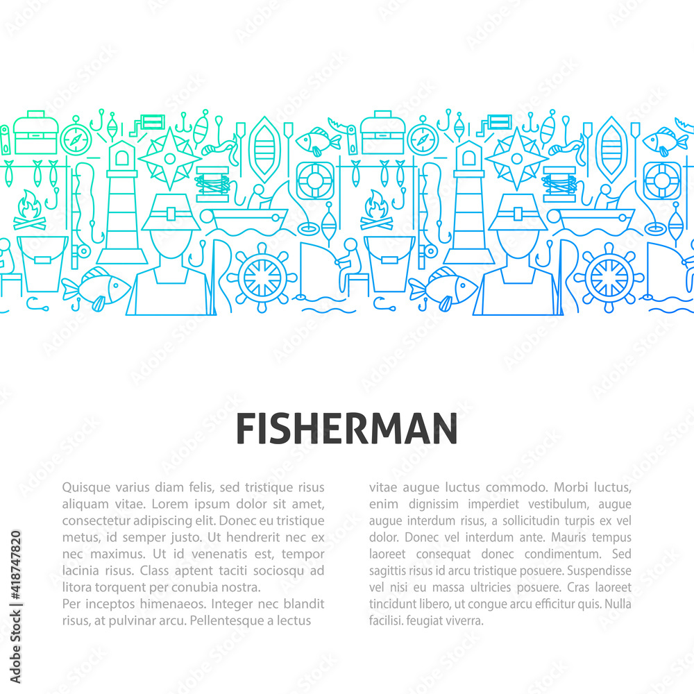 Fisherman Line Template