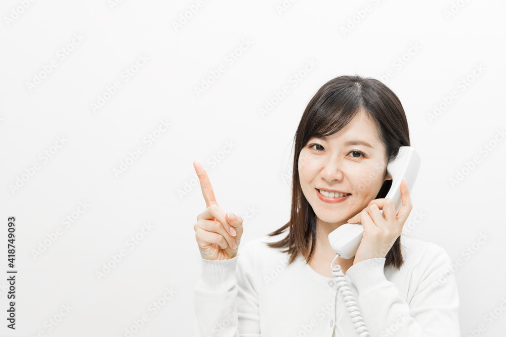 Woman doing body language while calling Woman doing body language while calling