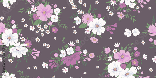 Seamless pattern with cute 2