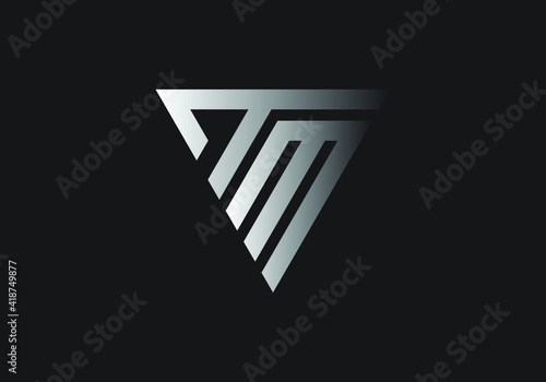 Initial Monogram Letter T M Logo Design Vector Template