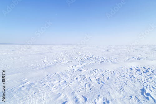 Snowy northern landscape on a clear winter day