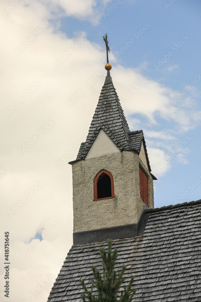 Fototapeta premium Little typical South Tyrol Church (San Cassiano, Italy)