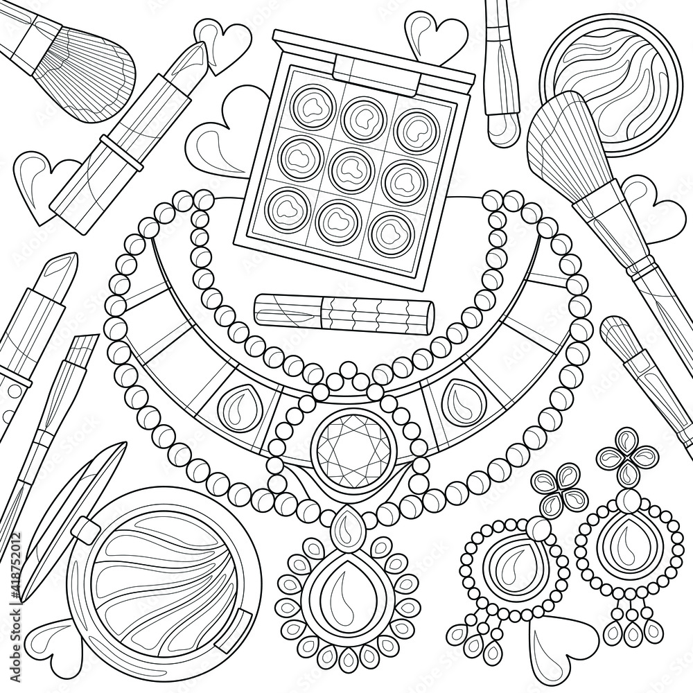 earrings coloring pages