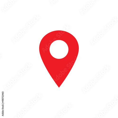 Location pin. Map pin flat design style modern icon, pointer minimal vector symbol, marker sign