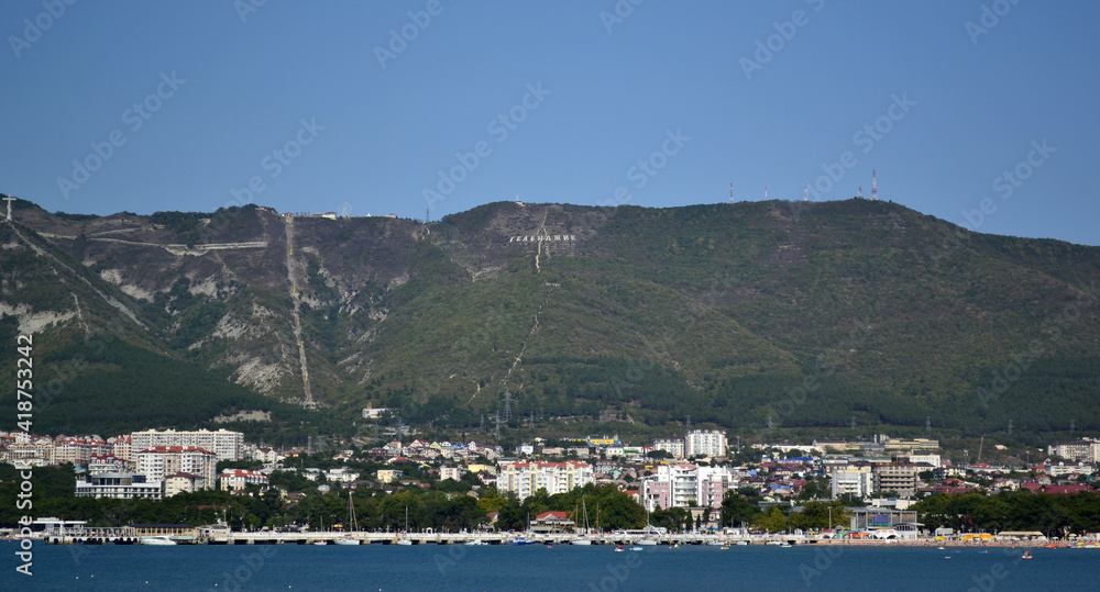 View of the city of Gelendzhik and the Markotkh ridge