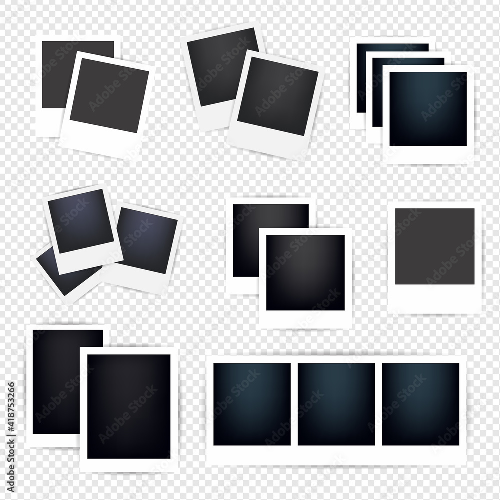Photo frame on a transparent background. Blank photo frames Photo frame on a transparent background. Blank photo frames