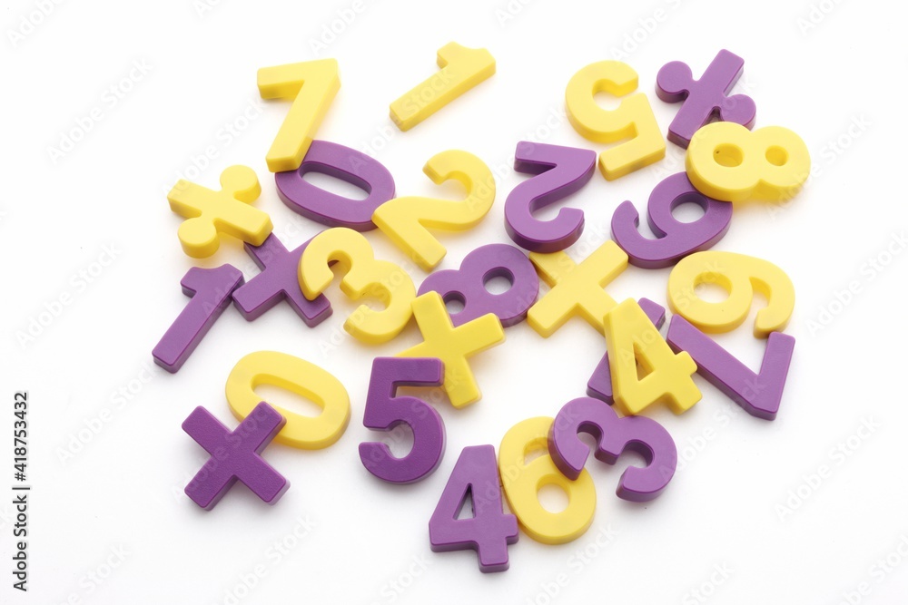 Naklejka premium 블럭숫자놀이