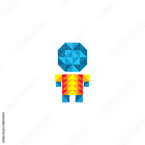 Fotografie Diamond Man logo or character design