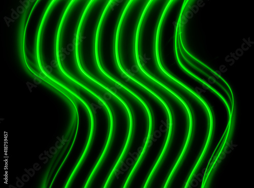 abstract green background with ligth lines