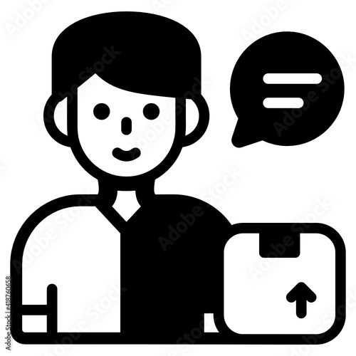 
Product owner glyph icon vector 

