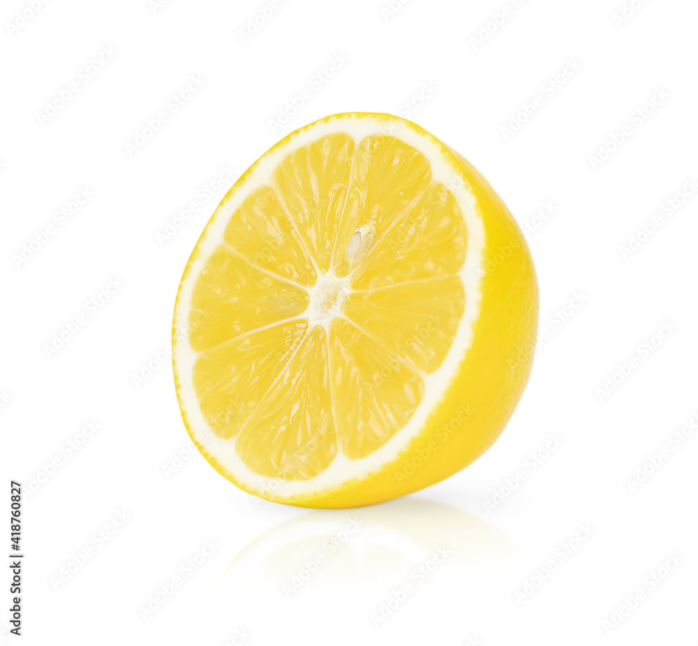 A half of lemon isolated on white background A half of lemon isolated on white background