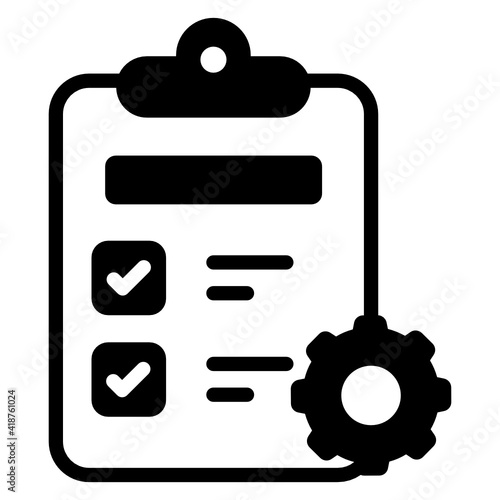 
A car service history icon in solid design

