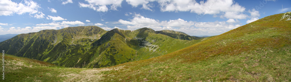 panorama of mountains / Low Tatras (Nizke Tatry), Slovakia