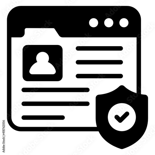 
An account security icon in solid design

