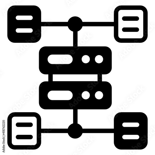 
An icon design of computing cluster 


