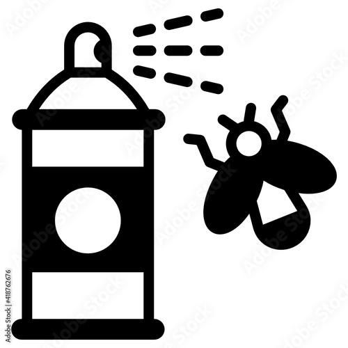 
Insecticide icon in filled style 


