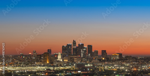 Los Angeles Downtown at dusk