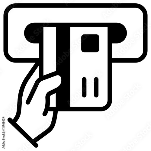 
A mobile payment icon in solid editable design

