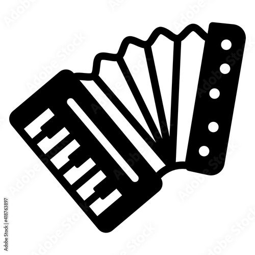 
An accordion icon in solid design

