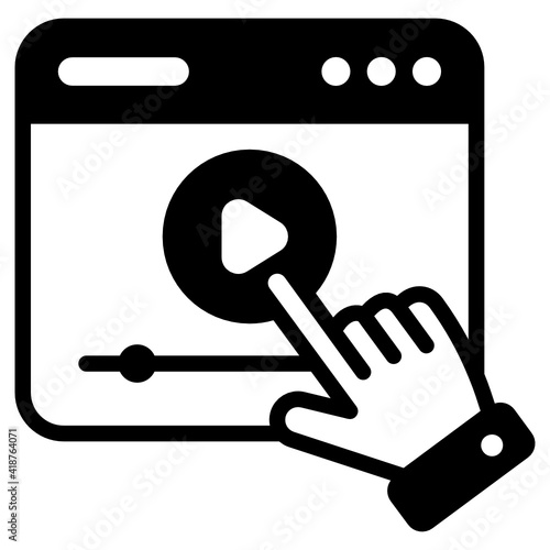 
A watching movie icon in filled editable design

