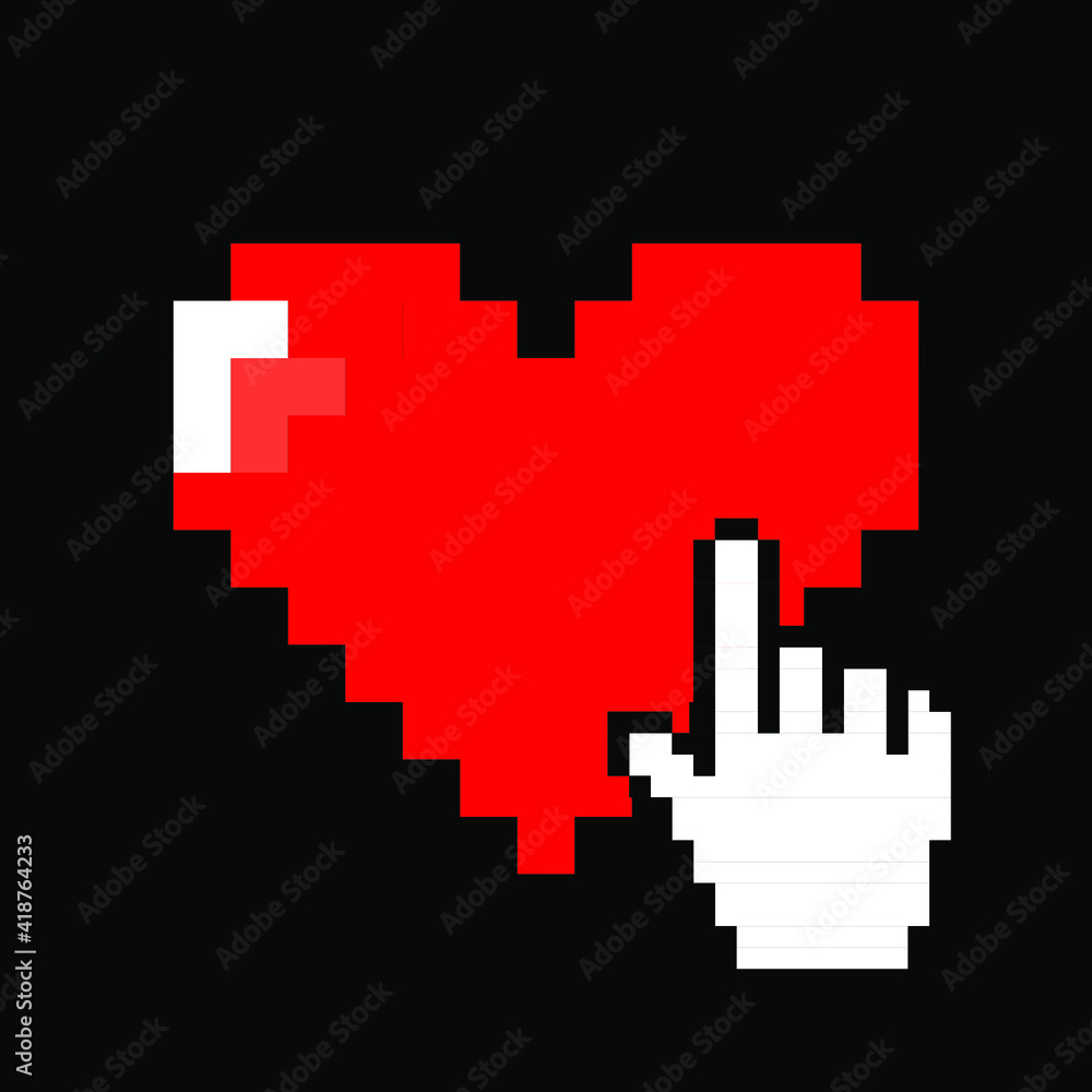 Obraz premium Pixel heart.