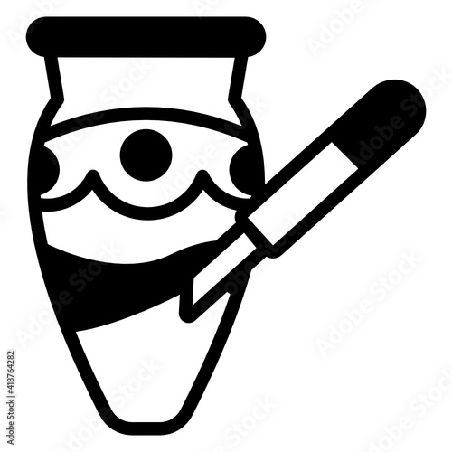 
Handmade pottery jar icon design


