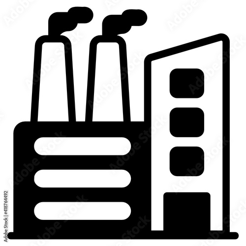
An industrial icon in glyph vector 

