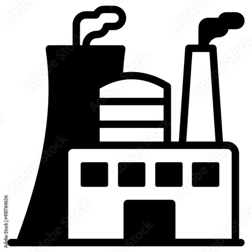 
An industrial icon in glyph vector 

