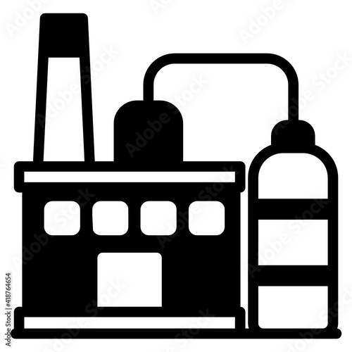 
An industrial icon in glyph vector 


