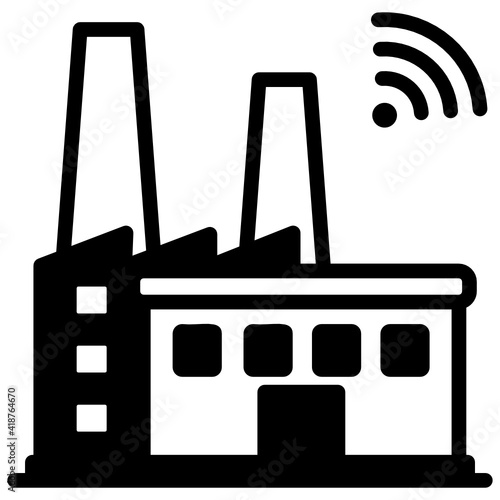 
An industrial icon in glyph vector 

