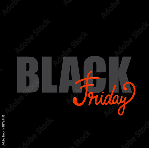 Simple stylized Black Friday sign for advertising and banner design. Vector illustration.