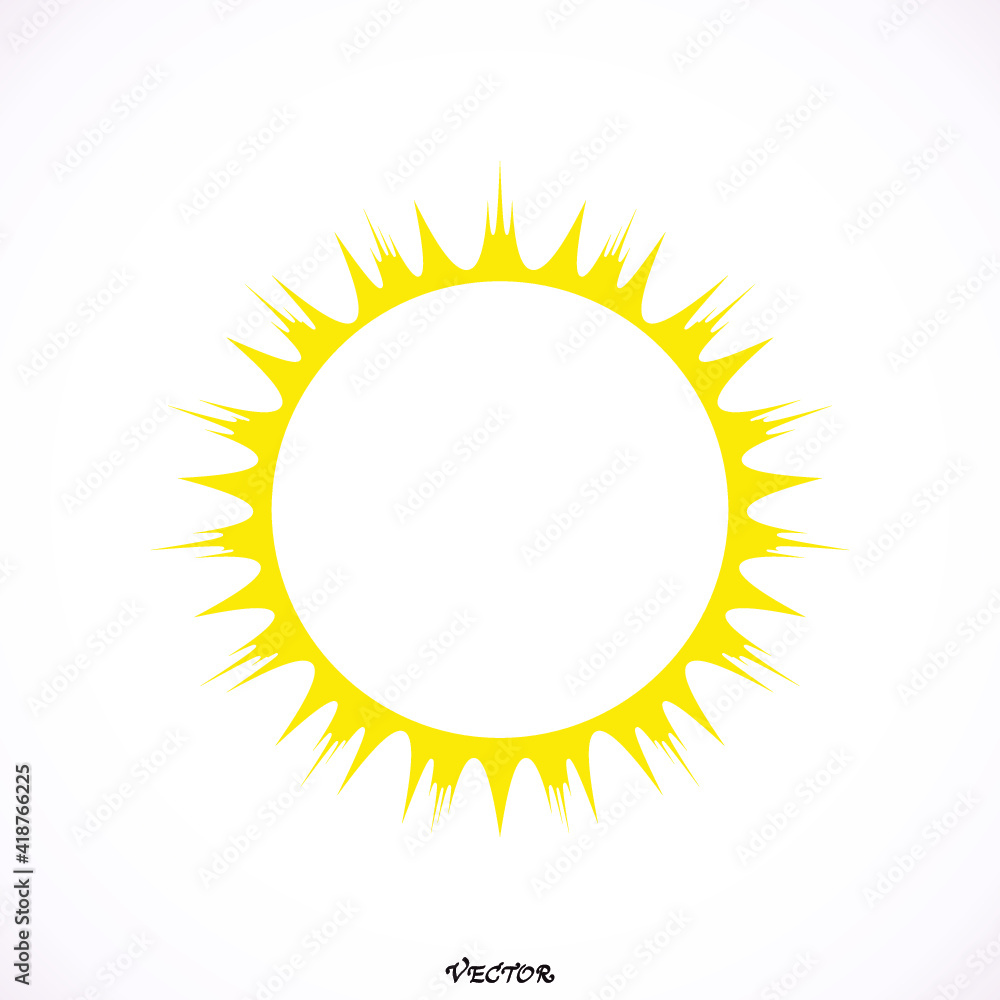 Sun Icon Isolated Background Sun Icon Isolated Background