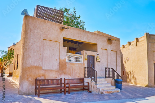 The houses of Al Shindagha neighborhood, Dubai, UAE photo