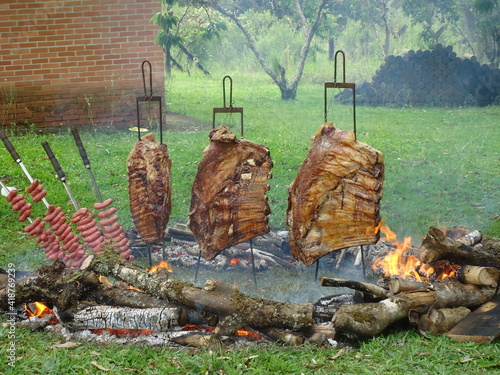 Costela fogo de chão photo