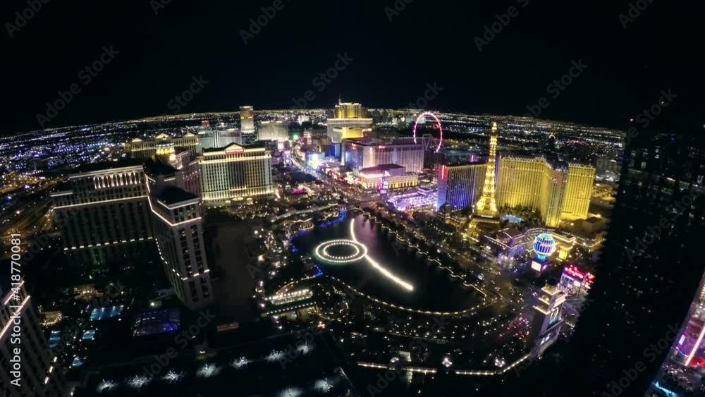 Bird'seye view of Las Vegas Strip.