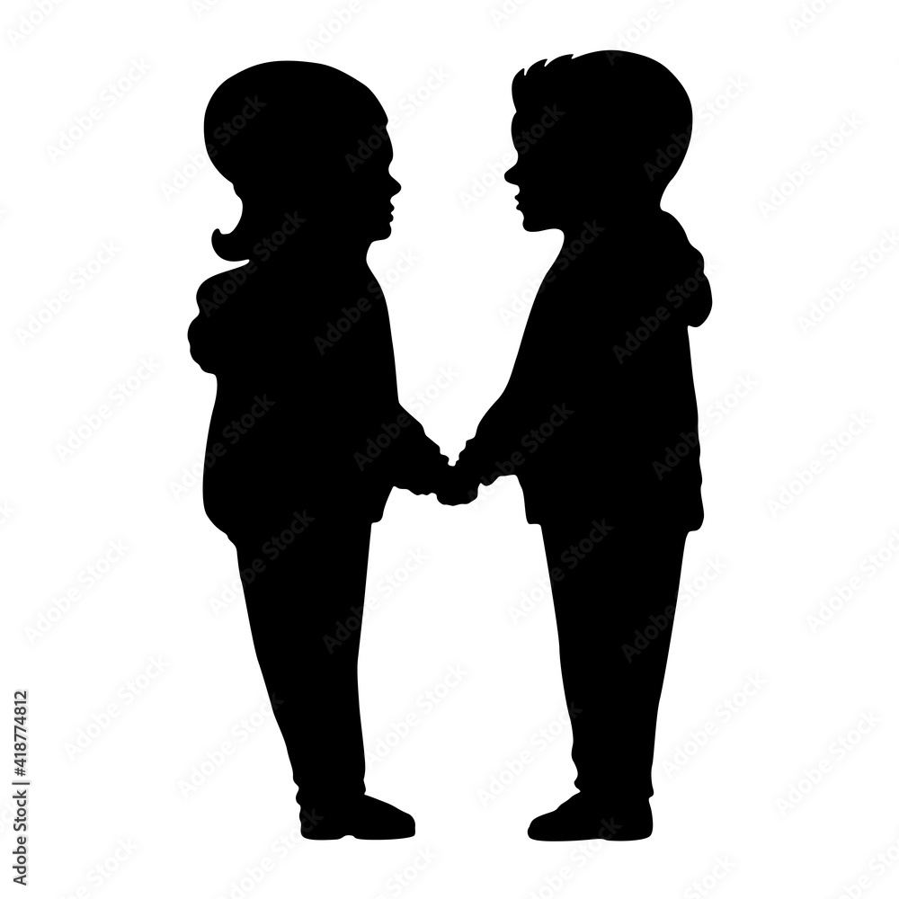 boy and girl silhouette