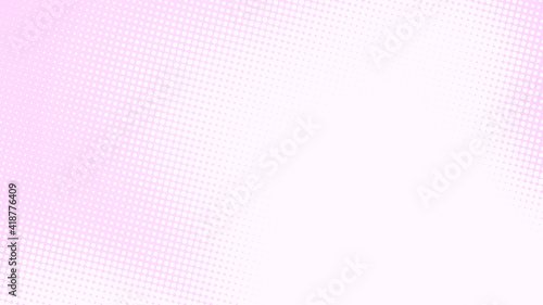 Dot pink white pattern gradient texture background. Abstract pop art halftone and retro style.
