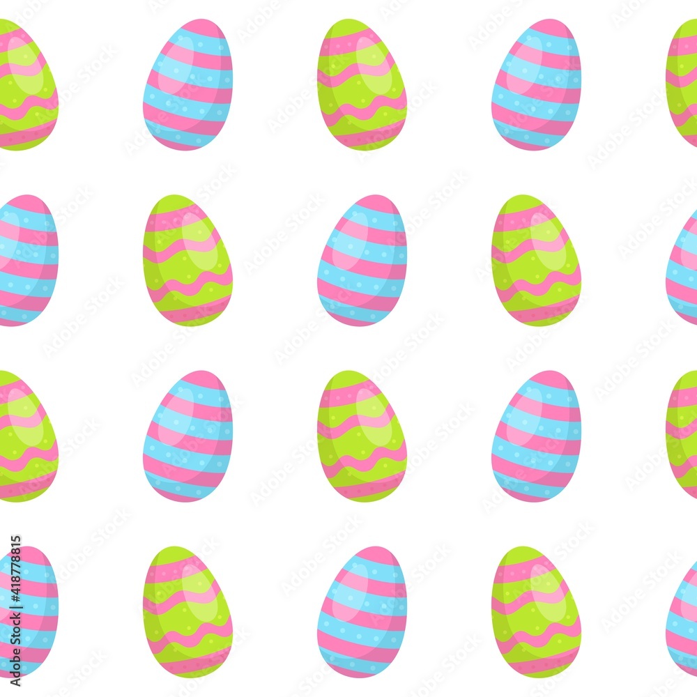 A seamless Easter egg design. Vector illustration of a holiday egg pattern. Egg background wallpaper.
