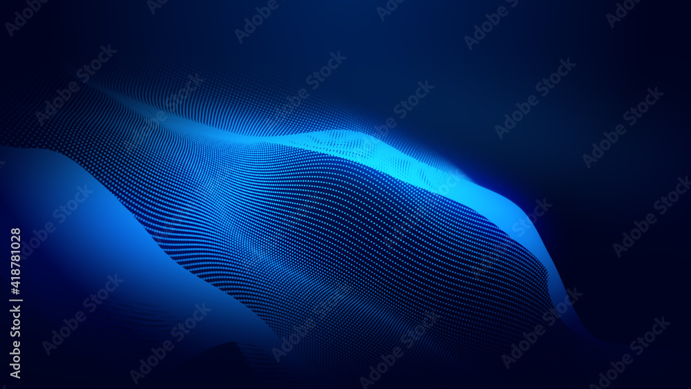 Dot blue wave light screen gradient texture background. Abstract ai technology big data digital background. 3d rendering. Dot blue wave light screen gradient texture background. Abstract ai technology big data digital background. 3d rendering.