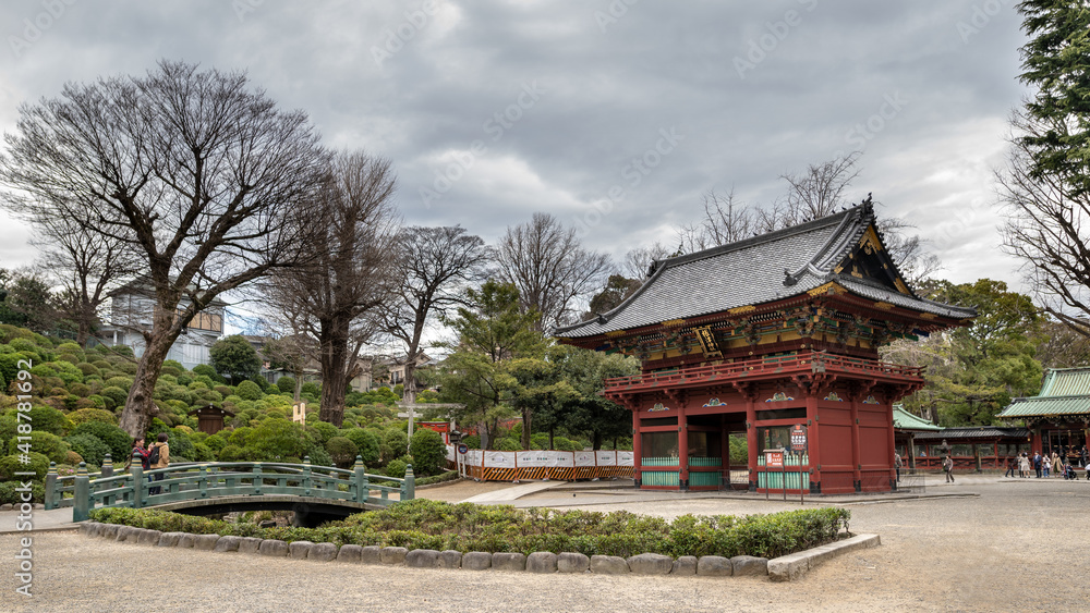 Nezu Shrine established in 1705, one of the oldest worship places in the city. Tokyo, Japan Nezu Shrine established in 1705, one of the oldest worship places in the city. Tokyo, Japan