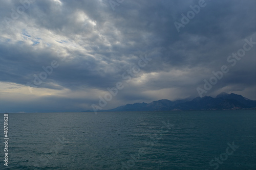 sea and mountains with foggy weather © Alp Guvenc