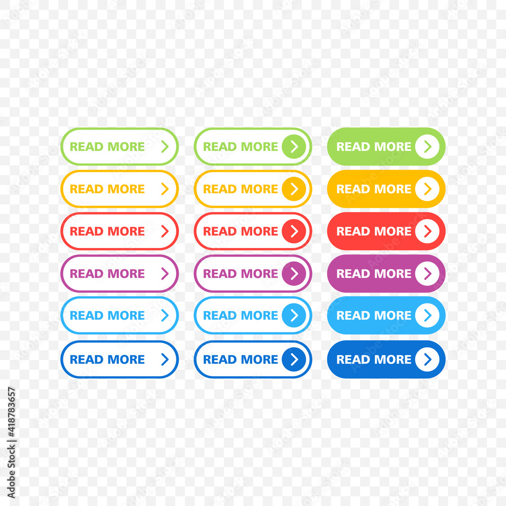 Icon set multi colored button in flat style. Easy editable vector isolated illustration. Icon set multi colored button in flat style. Easy editable vector isolated illustration.