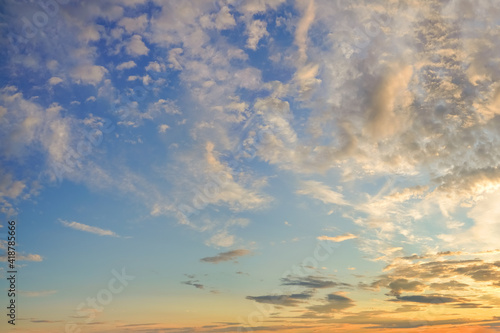 Fototapeta Naklejka Na Ścianę i Meble -  Natural background: dramatic sky at sunset