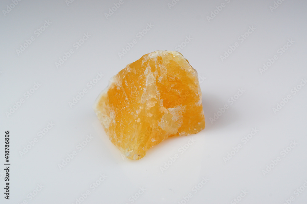 Natural mineral calcite on a white background Natural mineral calcite on a white background