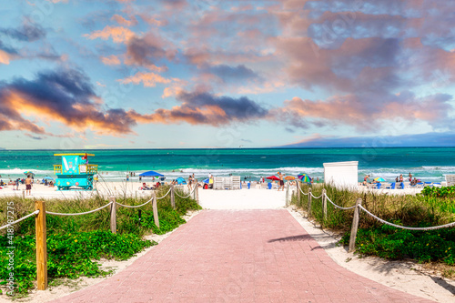 Miami Beach in Florida  USA