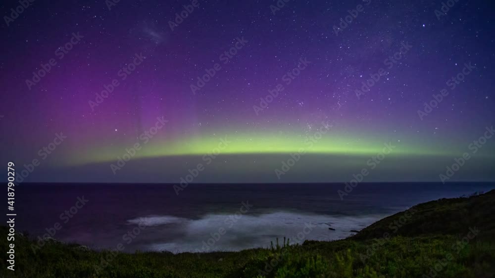 aurora over the sea aurora over the sea