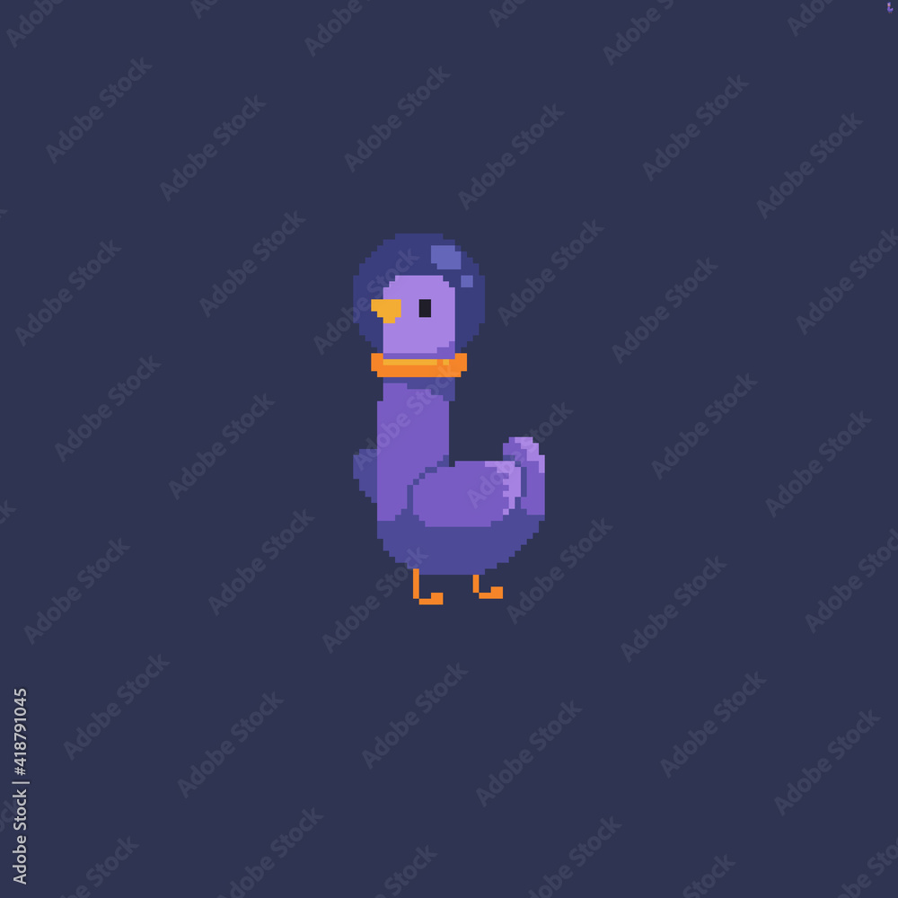 Pixel art pigeon astronaut Pixel art pigeon astronaut